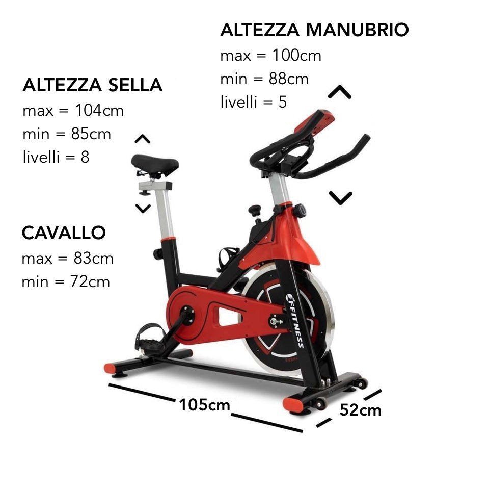 Indoor Cycling Fly Spin Bike - 13kg Flywheel (Single) - GYMMI
