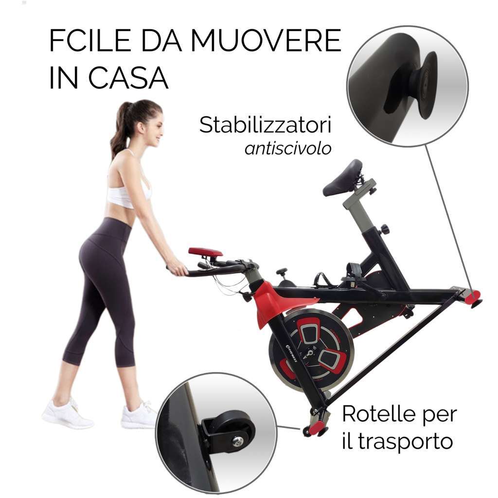 Indoor Cycling Fly Spin Bike - 13kg Flywheel (Single) - GYMMI