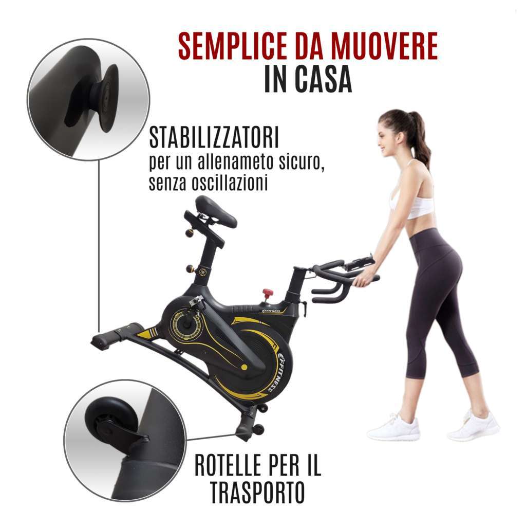 Indoor Cycling Well Spin Bike - 13kg Flywheel - GYMMI