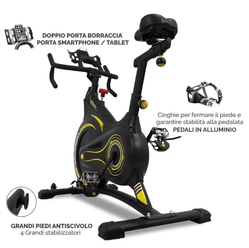 Indoor Cycling Well Spin Bike - 13kg Flywheel - GYMMI