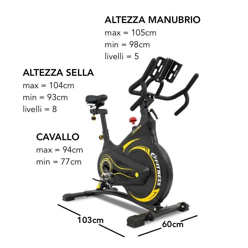 Indoor Cycling Well Spin Bike - 13kg Flywheel - GYMMI