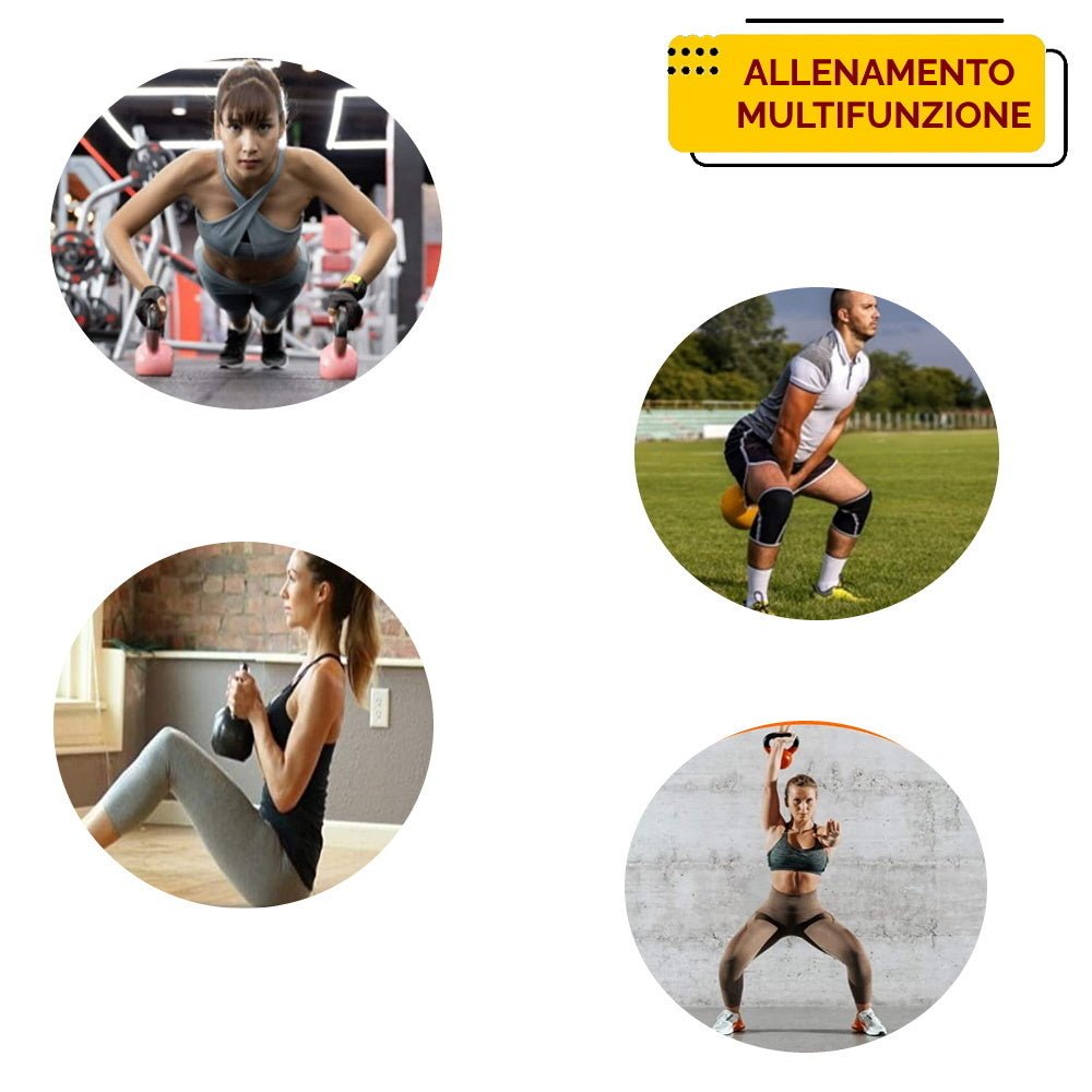 Kettlebell in Ghisa Rivestite in Neoprene - Vari pesi disponibili - GYMMI