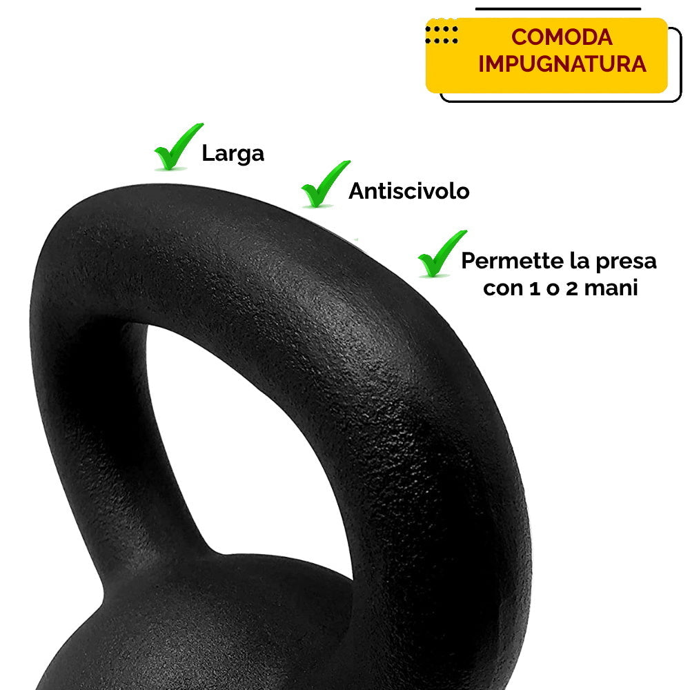 Kettlebell in Ghisa Rivestite in Neoprene - Vari pesi disponibili - GYMMI