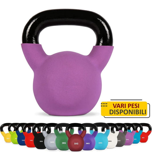 Kettlebell in Ghisa Rivestite in Neoprene - Vari pesi disponibili - GYMMI