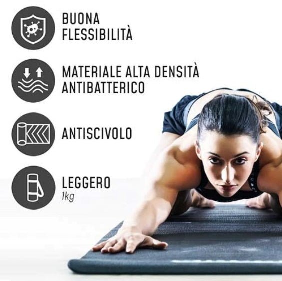 [KIT COMPLETO] Coppia manubri + Tappetino Fitness + Maniglie per piegamenti + Kit Fasce Elastiche - GYMMI