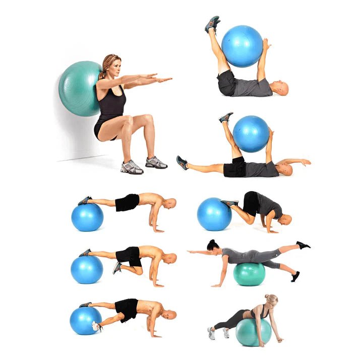 [KIT COMPLETO] Foam Roller+ Palla Svizzera + Fasce Elastiche - GYMMI