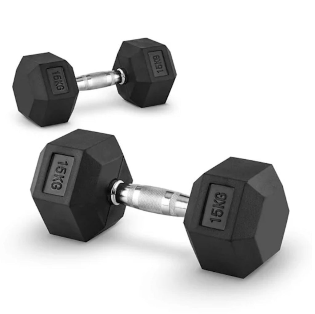 Manubri Palestra Esagonali Professionali da 5, 10, 15 Kg - GYMMI