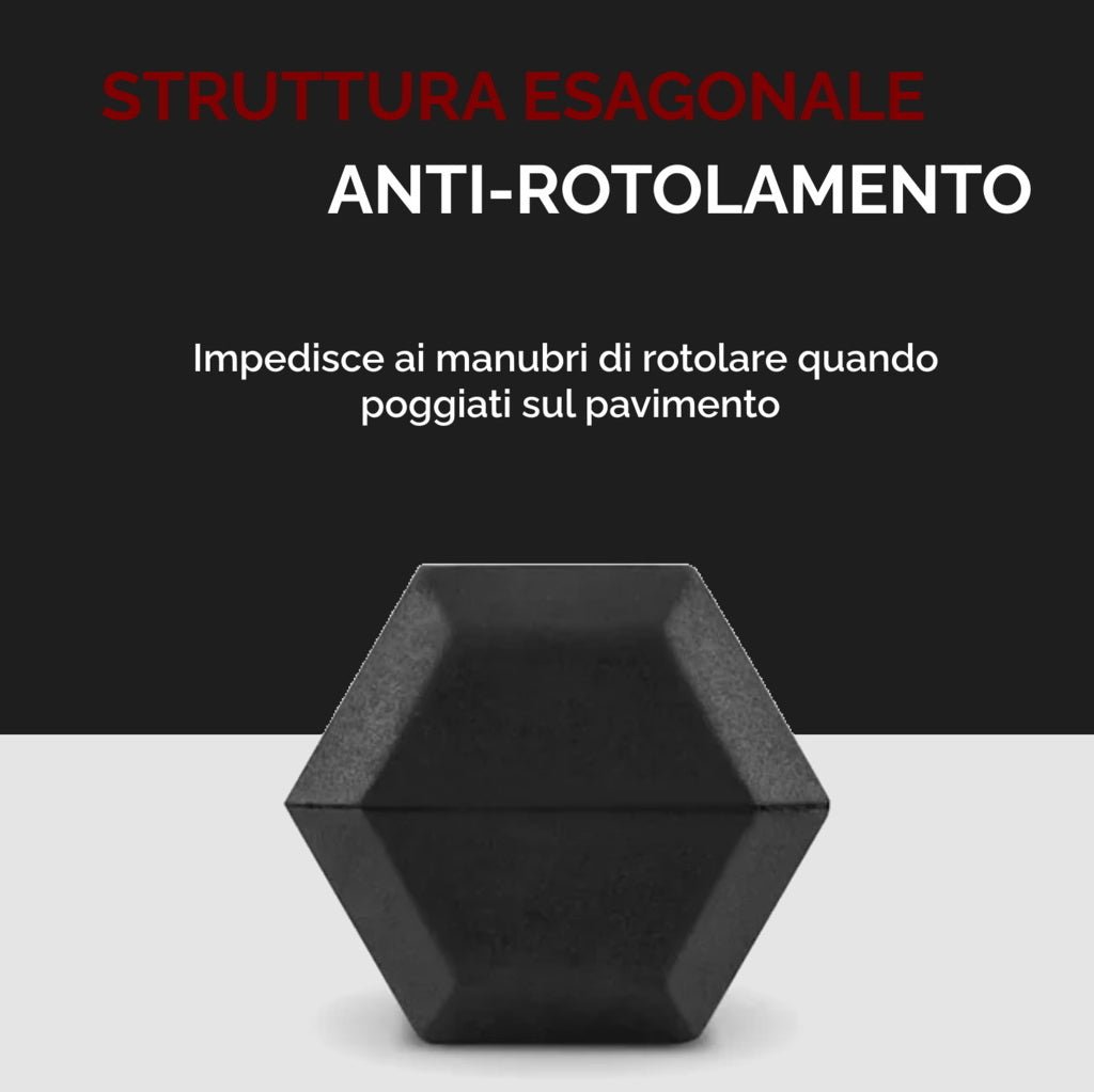 Manubri Palestra Esagonali Professionali da 5, 10, 15 Kg - GYMMI