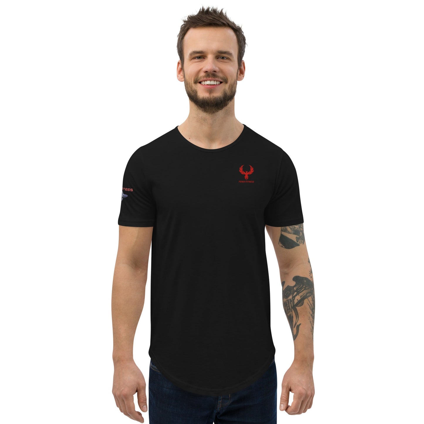 FENIX FITNESS SATURN Men's Curved Hem T-Shirt