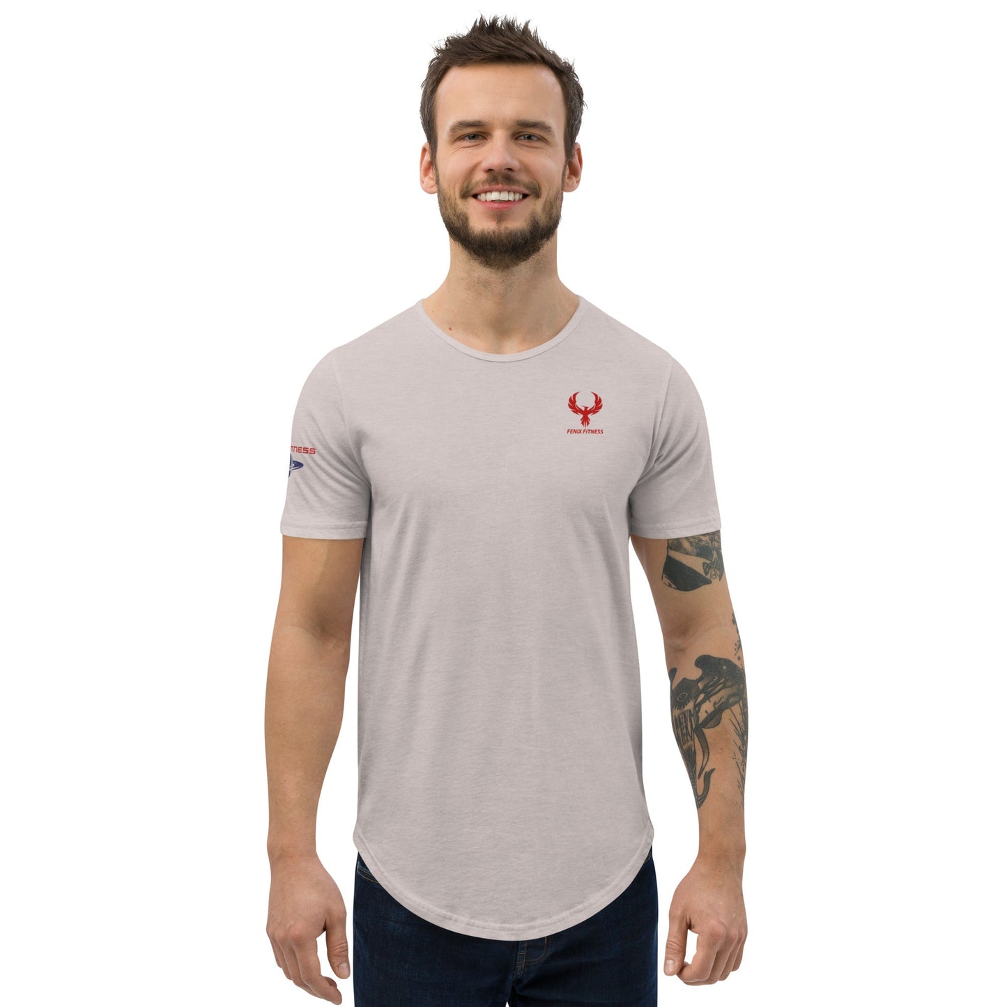 FENIX FITNESS SATURN Men's Curved Hem T-Shirt