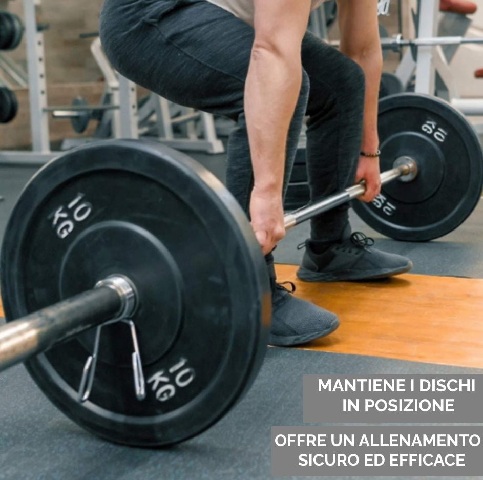 Morsetti Ferma Peso - Collari da 50 mm per Bilanciere Olimpico - GYMMI