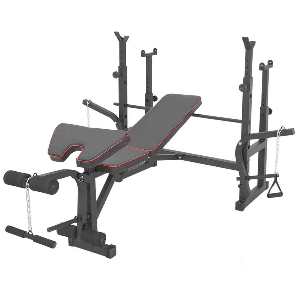 Multi-Function Bench with Barbell Squat Rack - GYMMI