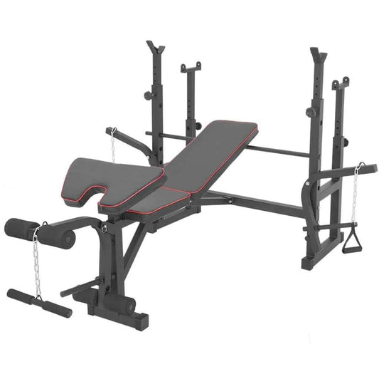 Multi-Function Bench with Barbell Squat Rack - GYMMI