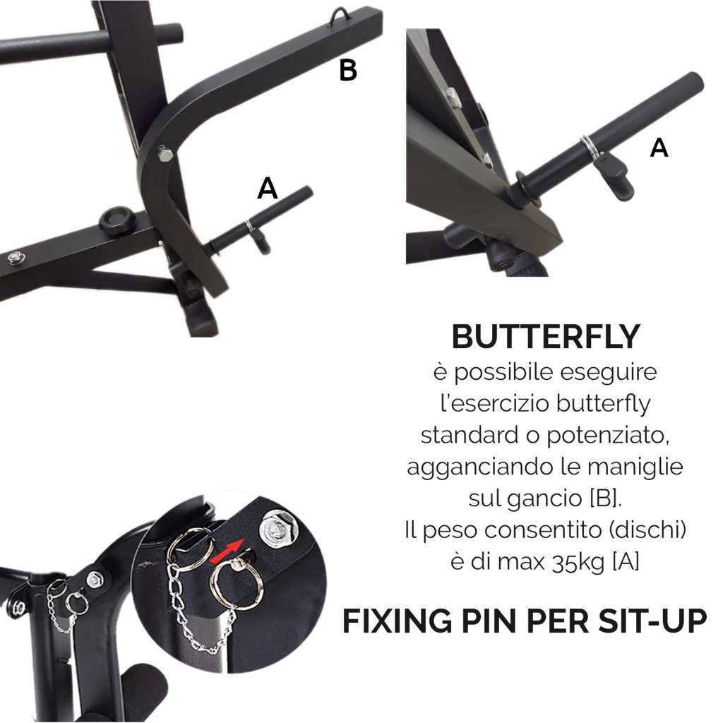 Multi-Function Bench with Barbell Squat Rack - GYMMI