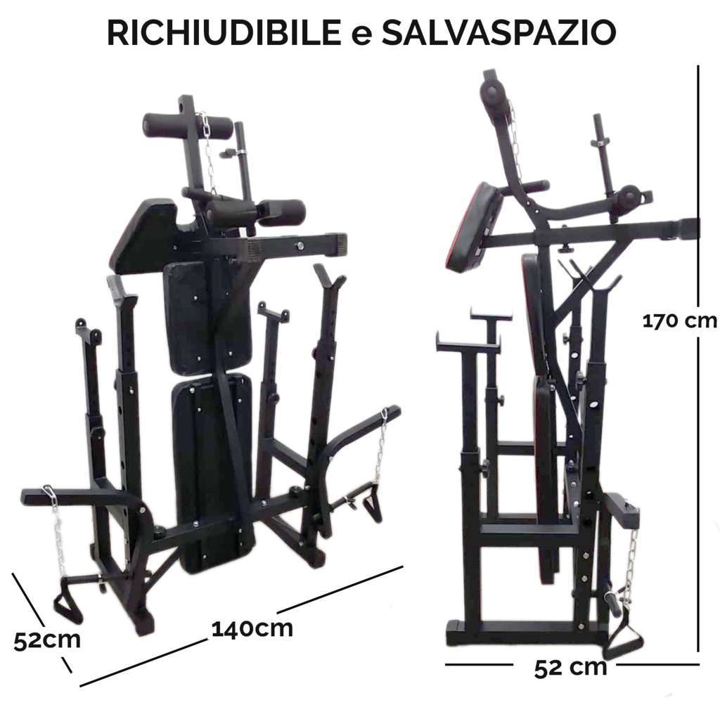 Multi-Function Bench with Barbell Squat Rack - GYMMI
