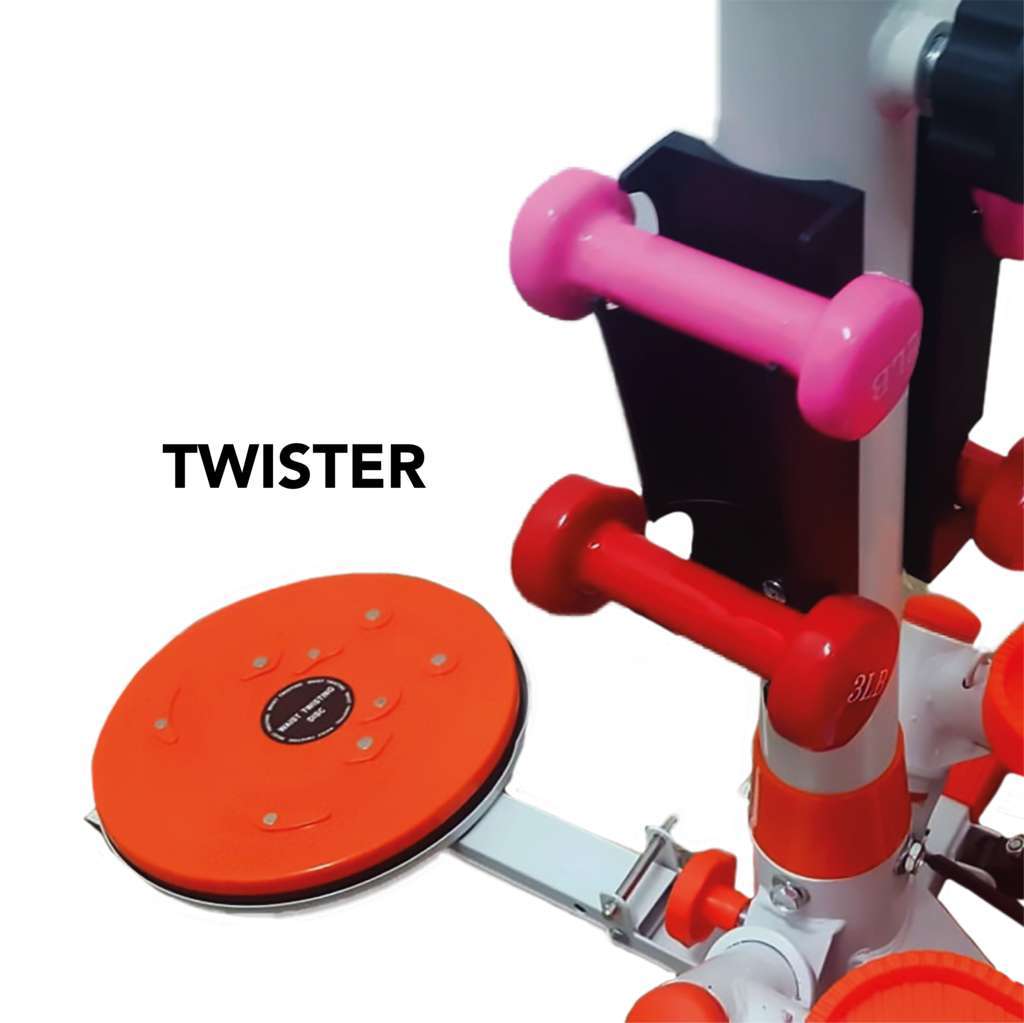 Multi-Function Twister Stepper with Bands & Weights - GYMMI