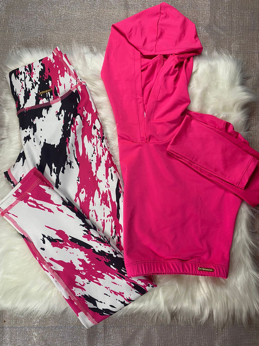 Neon Pink Sleeve Long Set