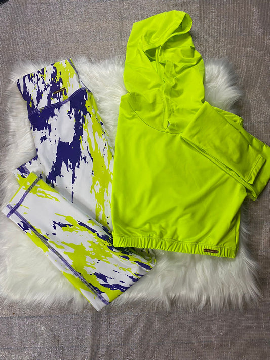 Neon Yellow Sleeve Long Set