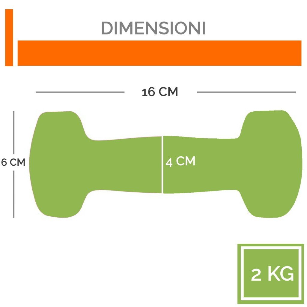 Neoprene Dumbbell Pair - 1/2/3kg - GYMMI