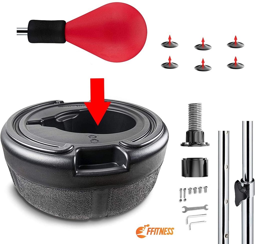 Punching Ball - Sacco boxe con guantoni neri per adulti - GYMMI