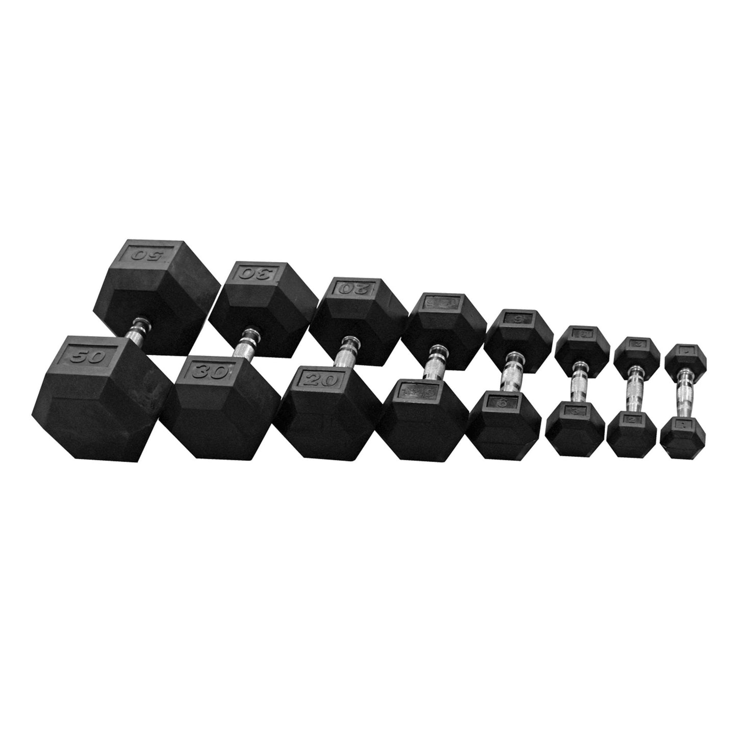 Rubber Hex Dumbbell Pair - 20lb