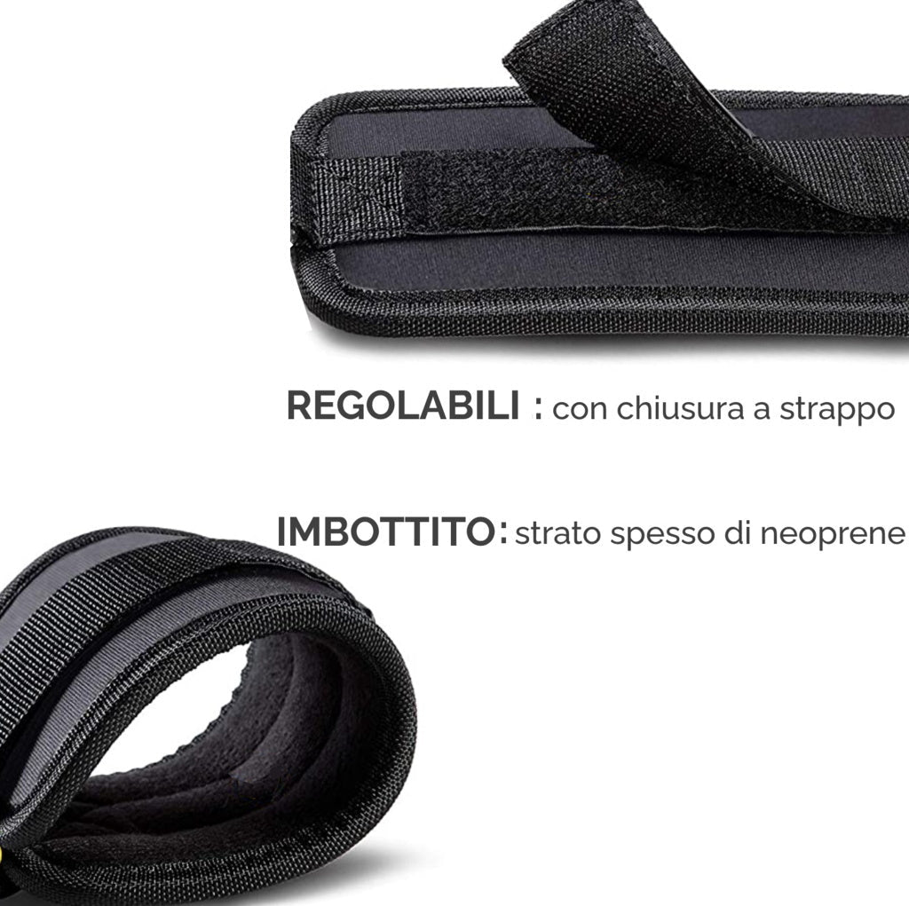 Set da 2 Cavigliere per Cavi Palestra - Ankle Strap - GYMMI
