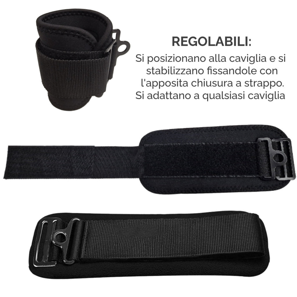 Set da 2 Cavigliere per Cavi Palestra - Ankle Strap - GYMMI