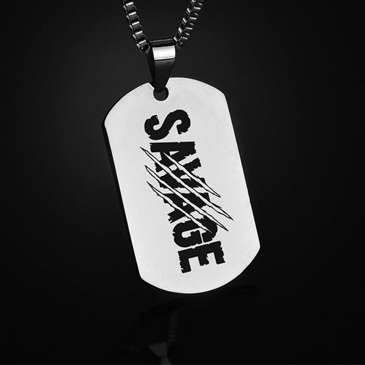 Savage Titanium Steel Fitness Jewelry