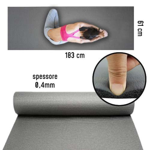 Tappetino Palestra Grigio 0,4mm - GYMMI