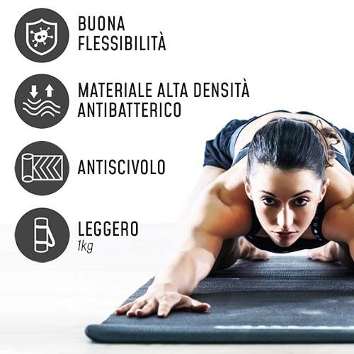 Tappetino Palestra Grigio 1,5 cm