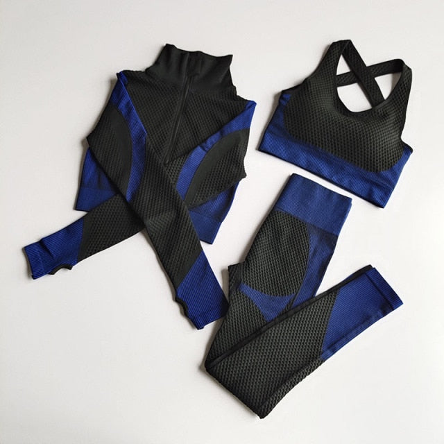Women Seamless Yoga, Gym 3pc Sets